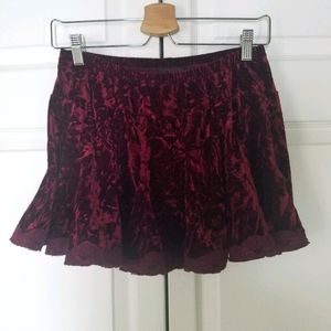 Tripp Nyc velvet mini skirt
